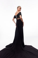 ONYX DRAPE GOWN