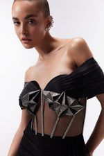 ONYX DRAPE GOWN