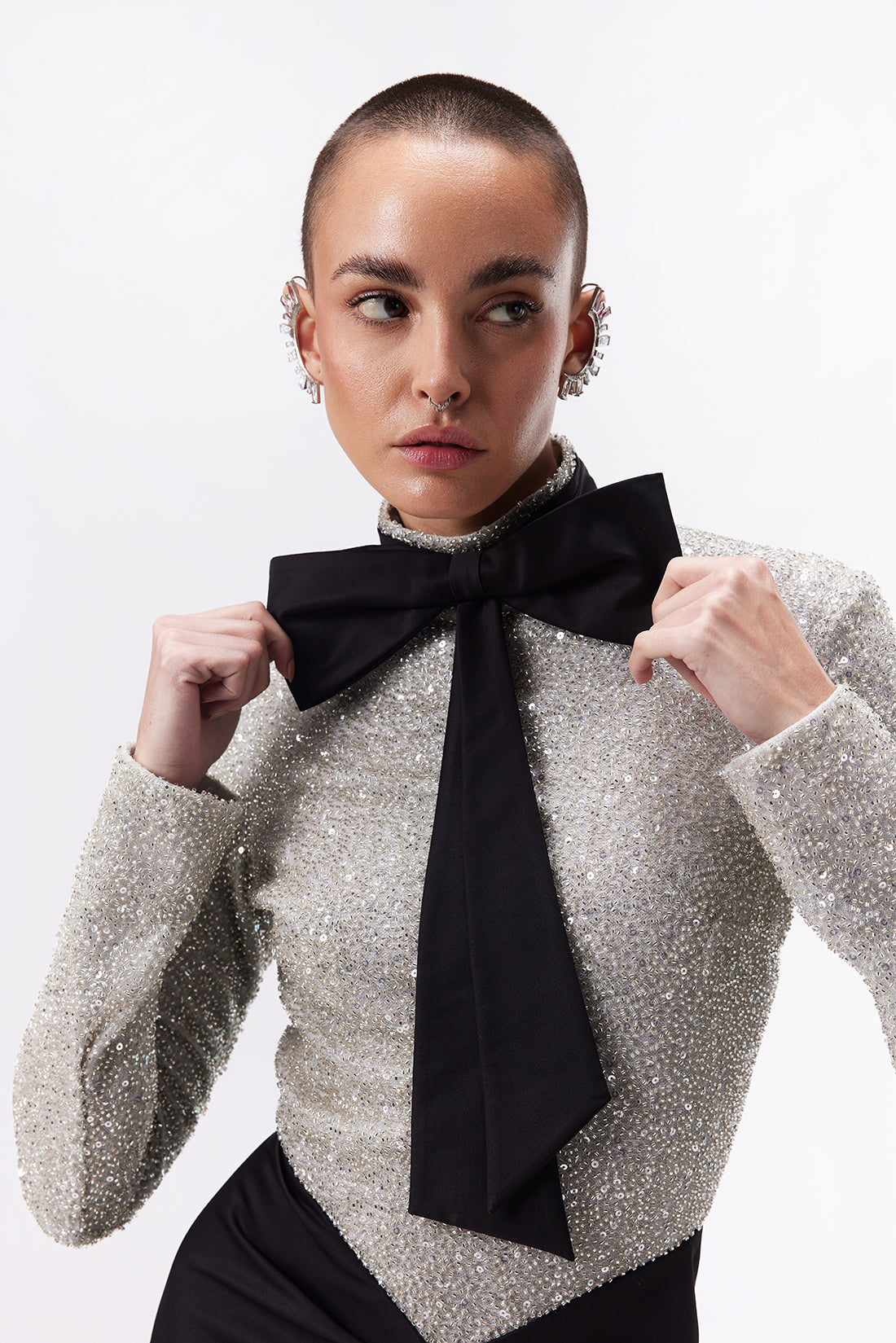 SILVER NOIR GOWN