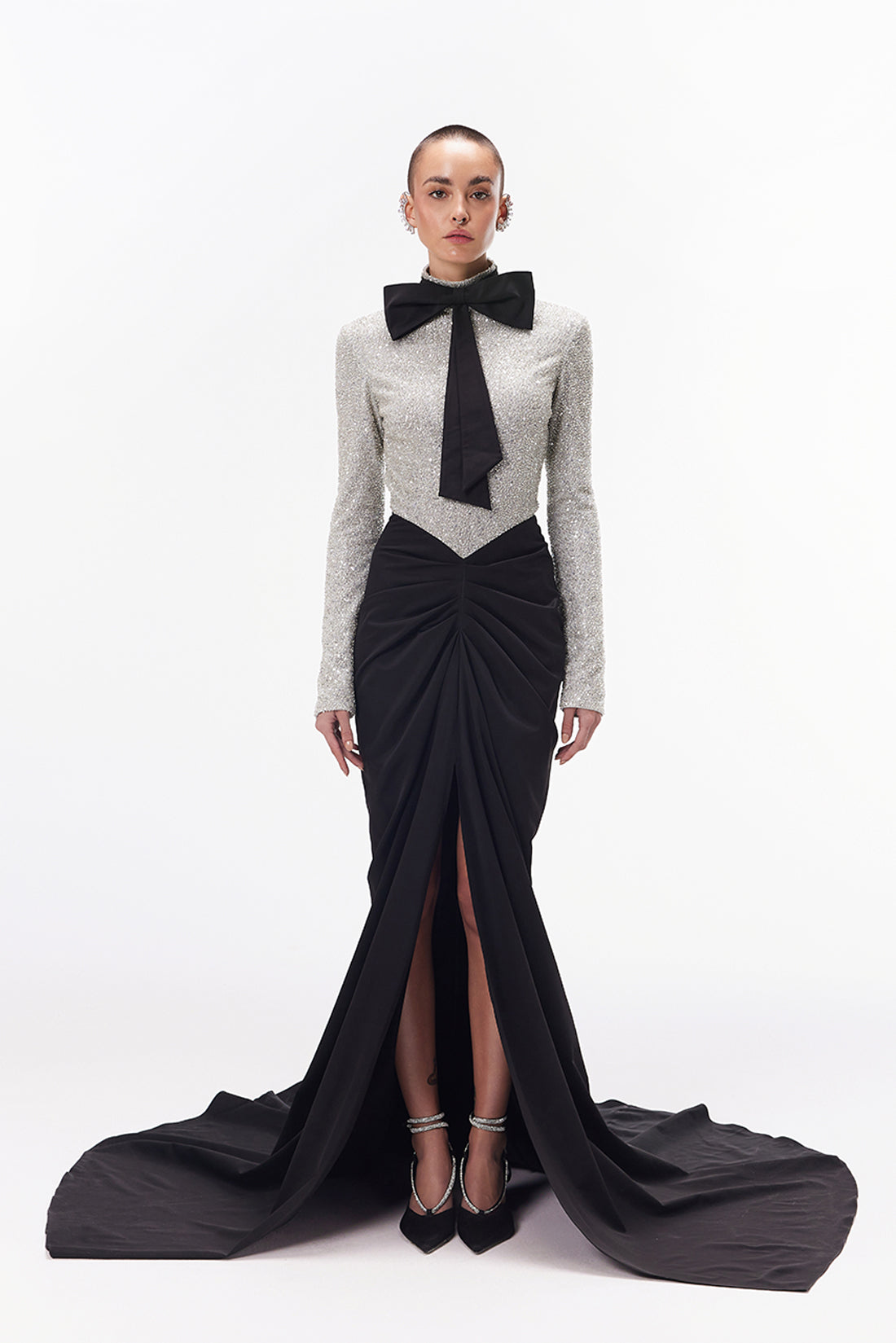 SILVER NOIR GOWN