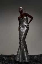 METALLIC ARMOR GOWN