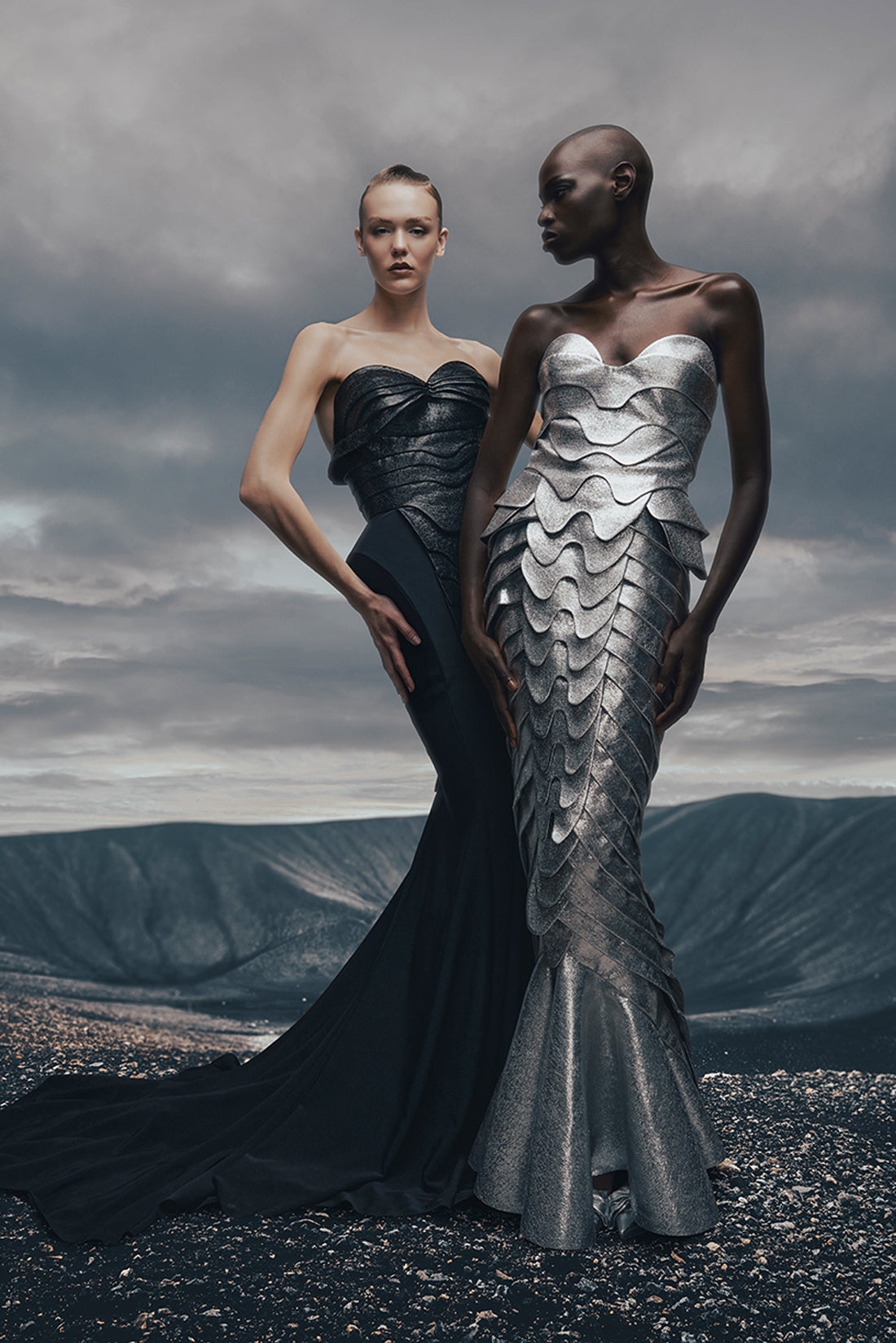 SILVER ARMOR GOWN