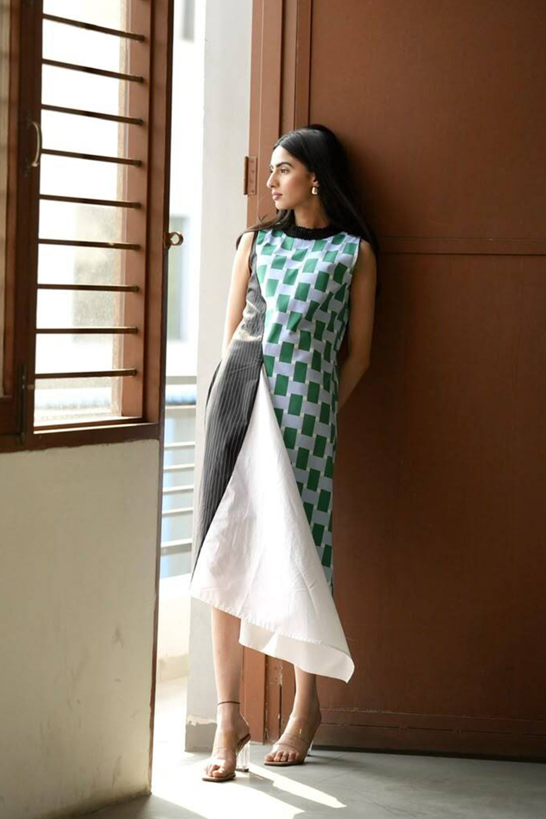 Aqua Fusion Asymmetric Dress